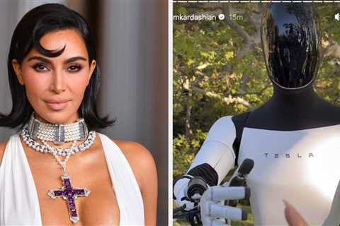 Today In Dystopian News, Kim Kardashian Shared Her New Tesla Robot Friend