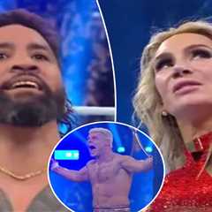 Jey Uso stunningly wins men’s Royal Rumble, Charlotte Flair returns to punch WWE WrestleMania ticket