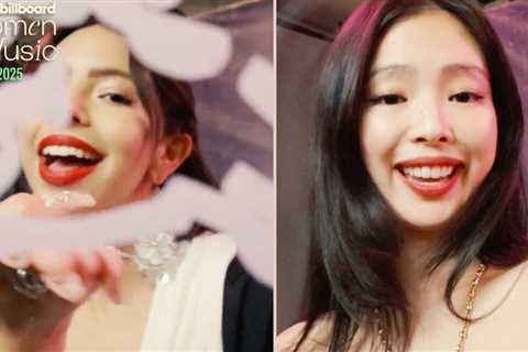 JENNIE, Ángela Aguilar & More Sign XOXO On The Camera Lens | Billboard Women In Music 2025