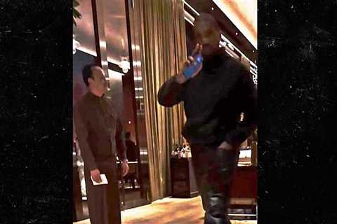 Kanye West Walks Through Bvlgari Hotel Tokyo, No Bianca in Sight