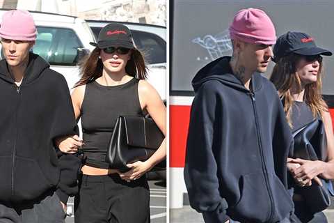 Justin and Hailey Bieber Twin in Black Outfits for L.A. Date