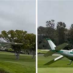 Plane Makes Harrowing Emergency Landing In Front Of Golfers At Riviera Country Club