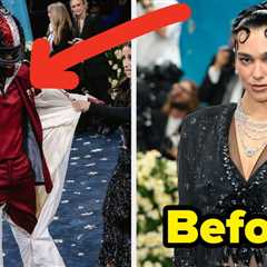 These Before-And-After Photos Of 2025 Met Gala Outfits With Major Transformations Or Clothing..