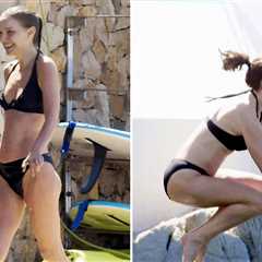 Natalie Portman Rocks Blue Bikini While Cliff-Jumping in Cannes
