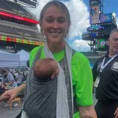 Jason Kelce's Wife, Kylie, Brings Newborn Baby Finnley To Eagles Charity Event