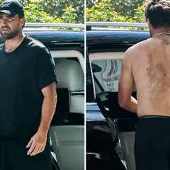 Travis Kelce Goes Shirtless, Puts Hairy Back on Display After Sweaty Workout