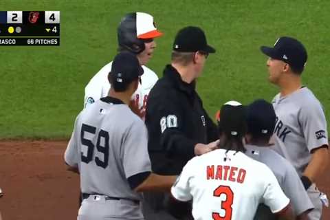 Benches clear in Yankees-Orioles over stolen base kerfuffle