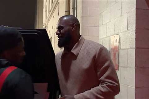 LeBron James All Smiles Leaving L.A. Restaurant Hours After Lakers' Playoff Loss