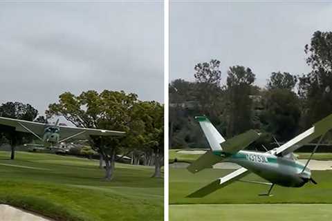 Plane Makes Harrowing Emergency Landing In Front Of Golfers At Riviera Country Club
