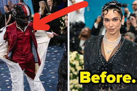 These Before-And-After Photos Of 2025 Met Gala Outfits With Major Transformations Or Clothing..