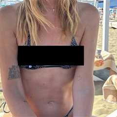 Guess the Hot Mom Rocking a Gingham Bikini!