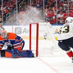 Brad Marchand’s double-overtime winner in Game 2 helps Panthers even Stanley Cup Final with Oilers