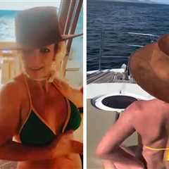 Britney Spears Sizzles in a Tiny Bikini While Dancing on a Boat, on Video