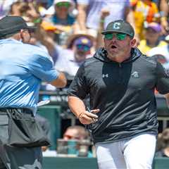 Coastal Carolina coach calls out umps after College World Series ejection: ‘Grown man shooed me’
