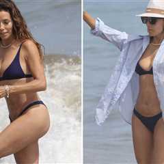 Eva Longoria Shows Off Bikini Bod During Fun-Filled Beach Day in Spain