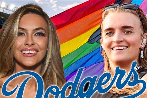 Chrishell Stause & G Flip Lock Lips on Field for Dodgers Pride Night