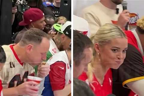 Joey Chestnut Wins Chicken Tender Eating Contest Over Livvy Dunne, Celebs