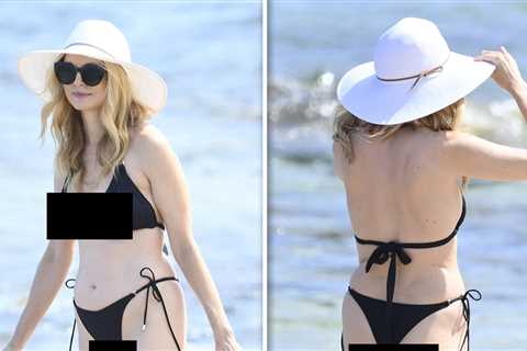 Heather Graham Strips Down to Tiny Black Bikini on Italian Vacation