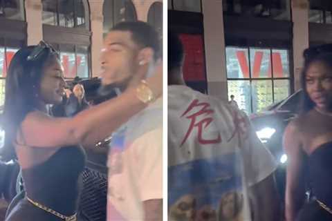 Ja'Marr Chase Dodges Woman's Hug Request During Awkward NYC Encounter