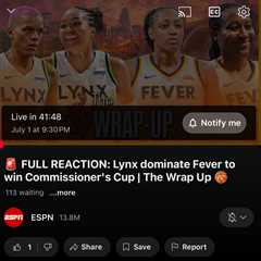 ESPN ripped for awful YouTube blunder before Fever ’s Commissioner’s Cup win