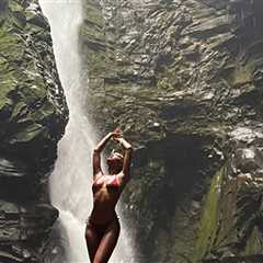 Justine Skye Wet N' Wild in Venezuela With Waterfall Hot Shots