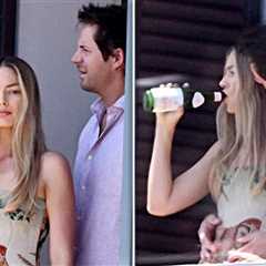 Margot Robbie and Tom Ackerley Look Loved-Up on Balcony in Italy