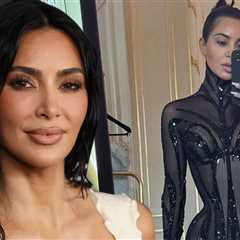 Kim Kardashian Rocks Black Corset Bodysuit, See the Hot Pic