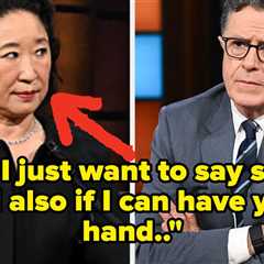 Sandra Oh Was So Outraged By Stephen Colbert's Cancellation That She Went On His Show And Did..