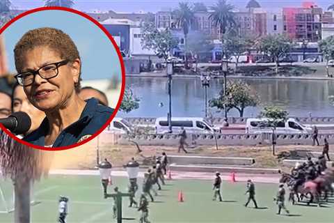 Horse-Mounted Federal Agents Descend on Los Angeles Park, on Video