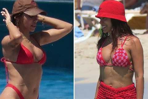 Singer Anitta Swims Through Spain in Red-Hot Bikini Shots