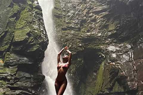 Justine Skye Wet N' Wild in Venezuela With Waterfall Hot Shots