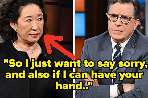 Sandra Oh Was So Outraged By Stephen Colbert's Cancellation That She Went On His Show And Did..