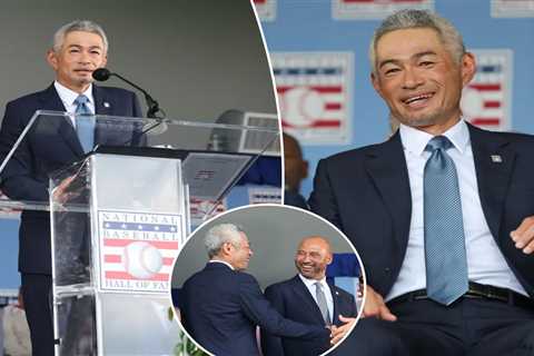Ichiro Suzuki steals show with witty Hall of Fame speech in English