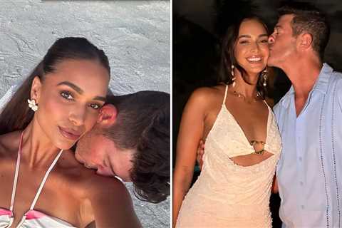 Robin Thicke and April Love Geary Pack on the Honeymoon PDA