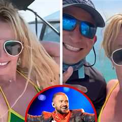 Britney Spears Dances to a Justin Timberlake Song on Boat
