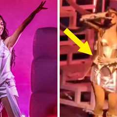 Camila Cabello's Outfit Was Completely Open On Stage, And She Was Literally Holding It Together For ..