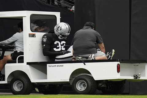 Raiders safety Lonnie Johnson Jr. breaks leg in collision with Maxx Crosby