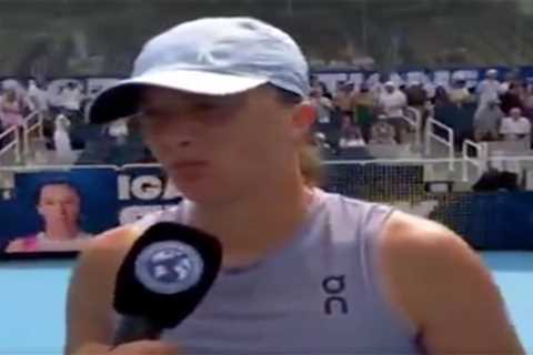 Iga Swiatek interview takes awkward turn after win: ‘Probably me spitting on you’