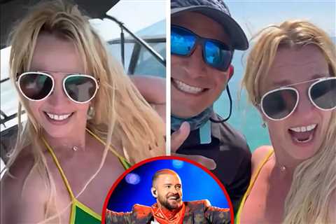 Britney Spears Dances to a Justin Timberlake Song on Boat