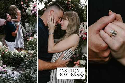 Fashion Bomb Couples: Taylor Swift and Travis Kelce Announce Their Engagement in Navy and White..