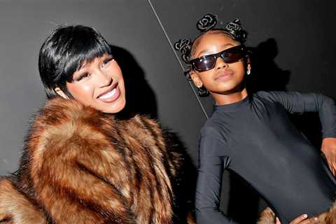 Cardi B and Daughter Kulture Dress in Fur For New York Fashion Week Event