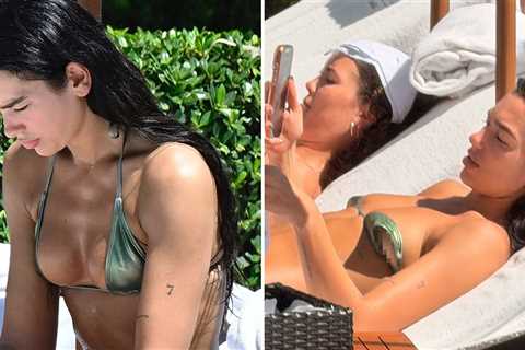 Dua Lipa Goes for a Boob Tan in the Hot Miami Sun