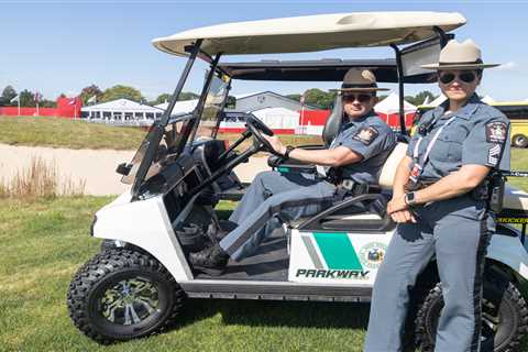 Power drive! Tricked-out emergency golf cart that speeds up to 30 mph unveiled for Ryder Cup police ..