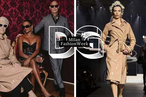 Miranda Priestly Attended the Dolce & Gabbana Spring/Summer 2026 in a Fierce D&G Vinyl Trench Coat..