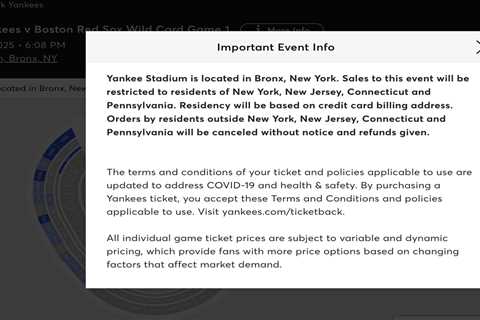 Yankees restrict ticket sales for New England area: ‘Second-rate franchise’