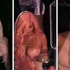 Kylie Jenner Stuns in Tight Dress, Pink Wig at Cosmetics Pop-Up