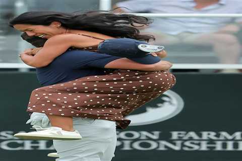 Wife of golfer Steven Fisk overcome with emotion in wild scene after his first PGA Tour win