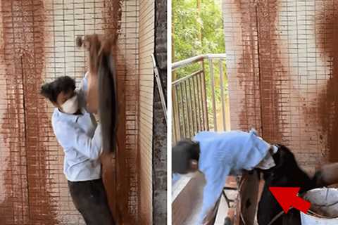 Construction Worker Nearly Saws Himself in Half, on Video