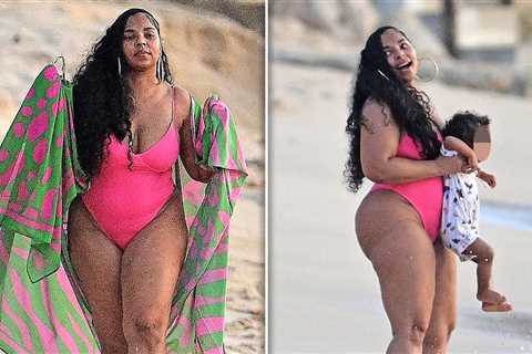 Ashanti Flaunts Beach Bod on Vacation with Baby Boy