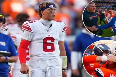 Jaxson Dart couldn’t save Giants from epic collapse as Broncos score 33 points in wild..